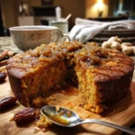 Carrot Cardamom Cake with Ginger Date Sauce