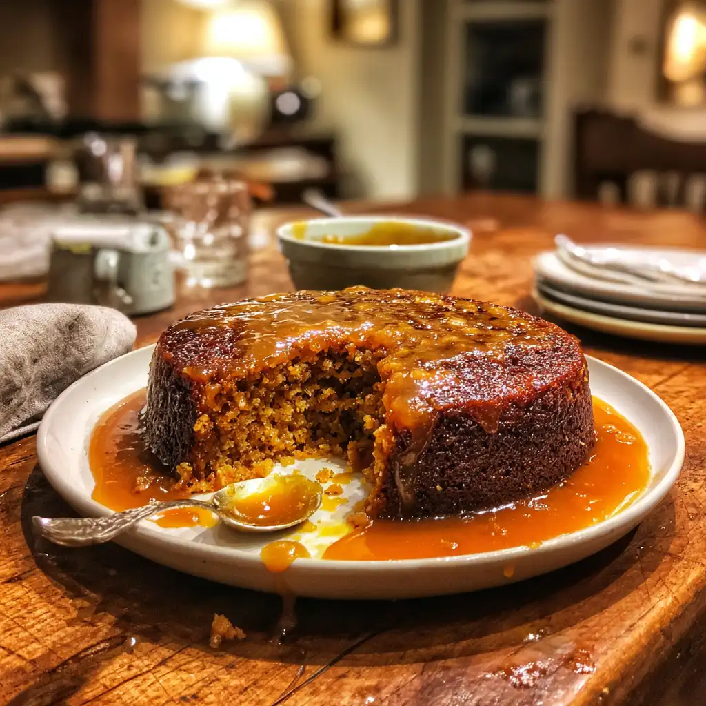 Carrot Date Sultana Pudding with Ginger Toffee Sauce delights!