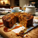 Carrot Raisin Cake with Ginger Molasses Sauce delights all!