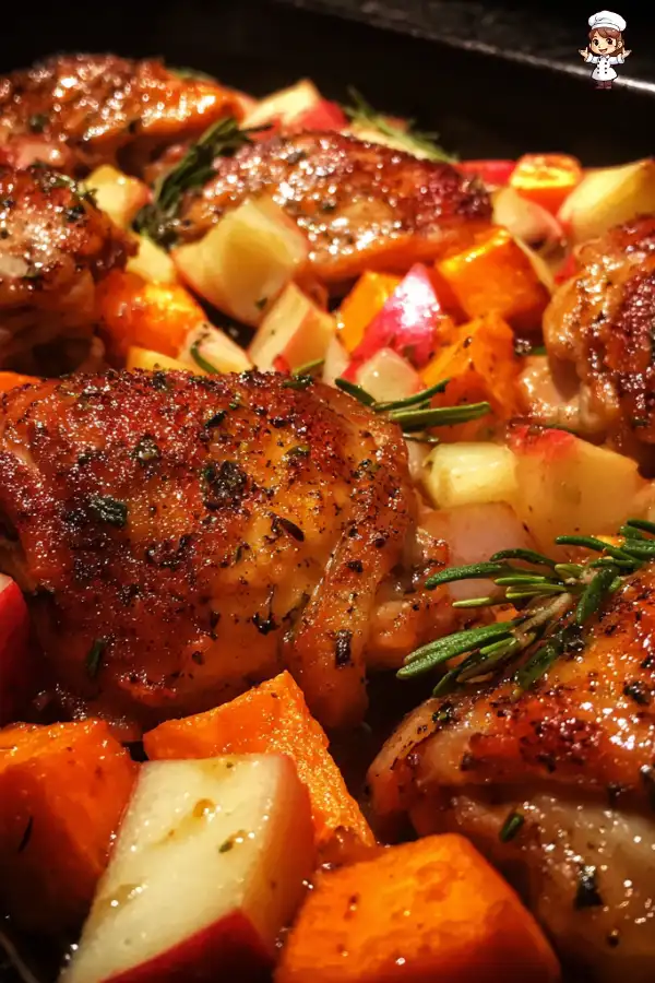 Chicken Apple Sweet Potato Sheet Pan Dinner is a must-try!