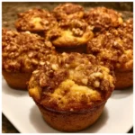 Cinnamon Pear Muffins with Walnut Topping
