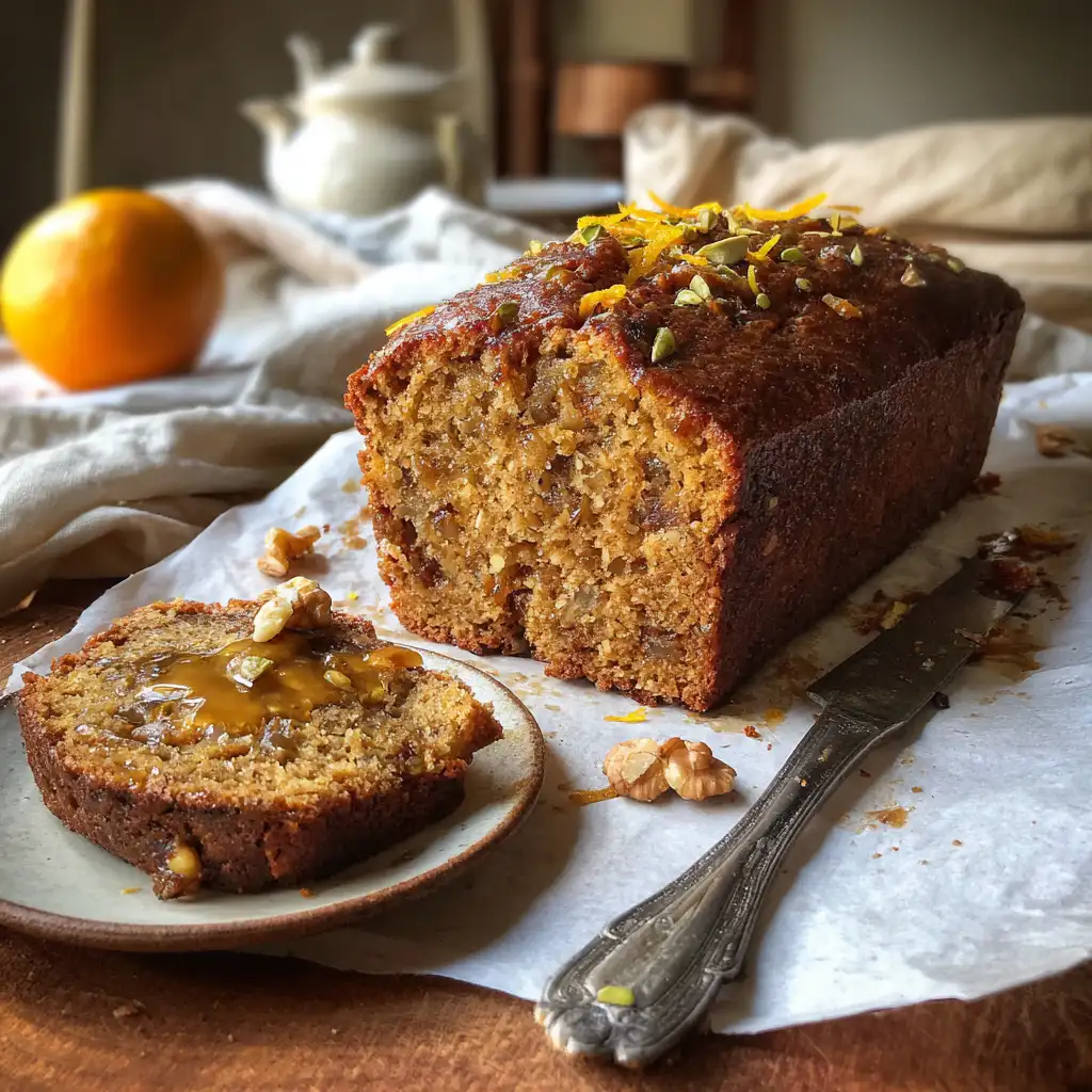 Citrus Cardamom Date Loaf with Walnuts
