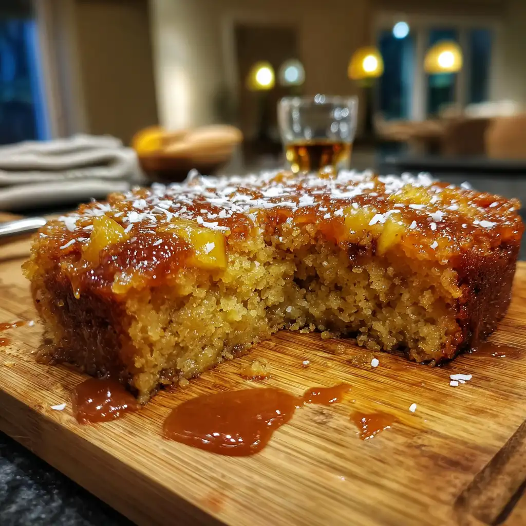Coconut Pineapple Rum Pudding