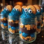 Cookie Monster Cake Jars Recipe