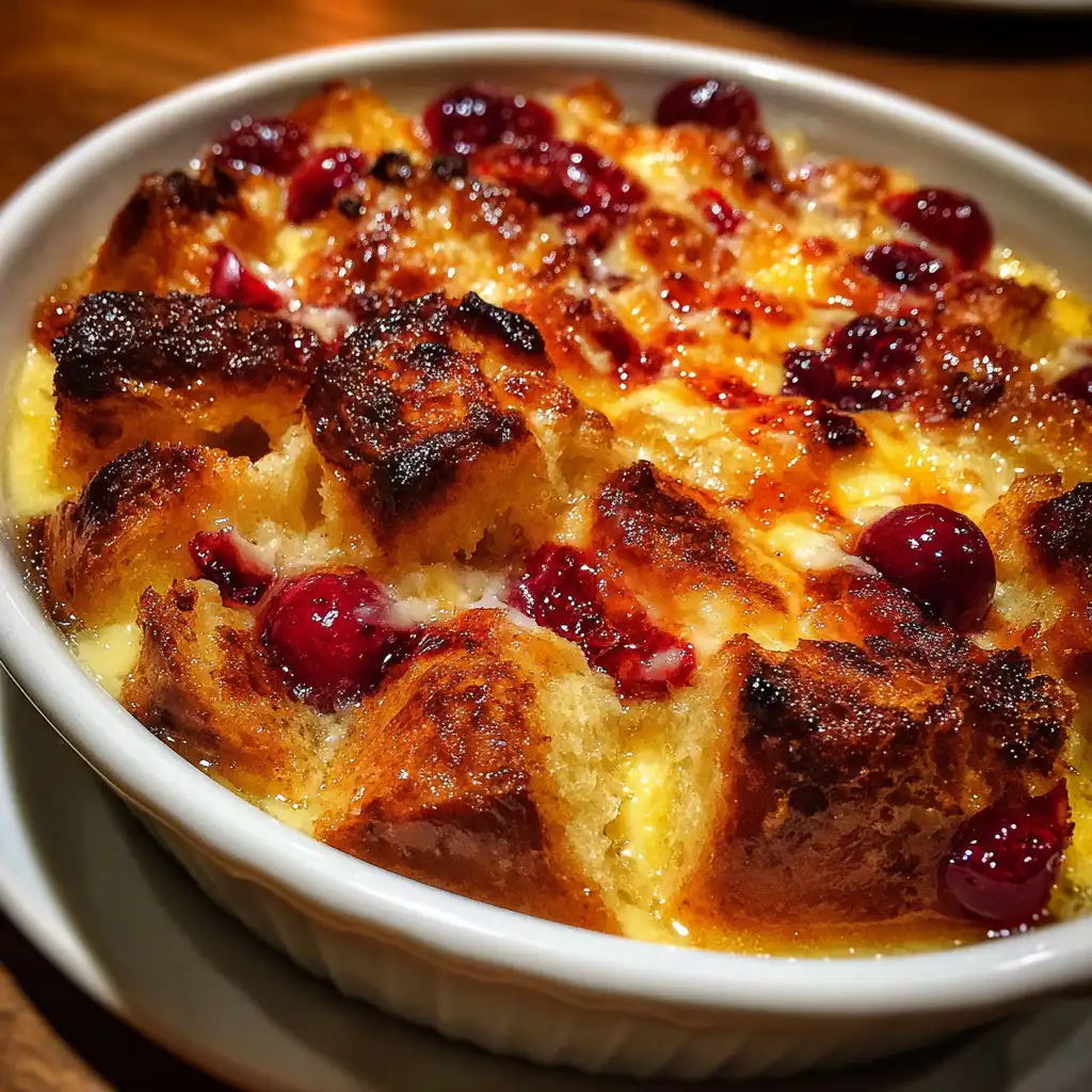 Cranberry Orange Bread Pudding Recipe
