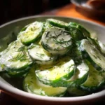 Creamy cucumber salad recipe