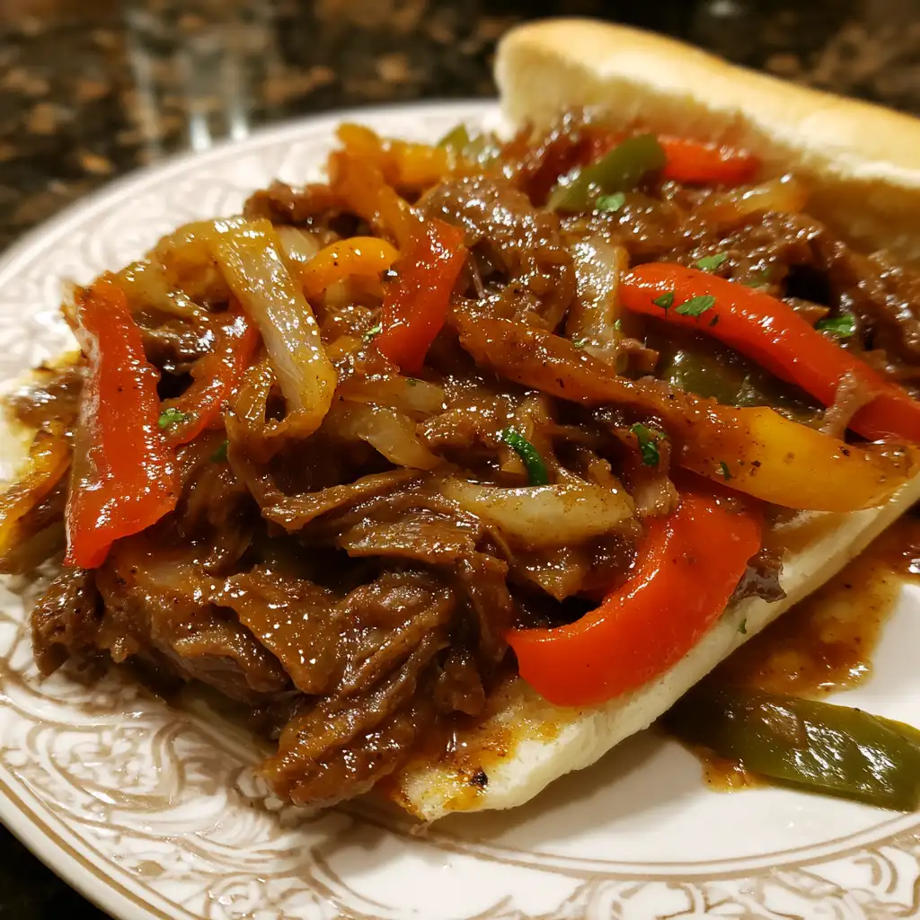 Crockpot Philly cheesesteak recipe