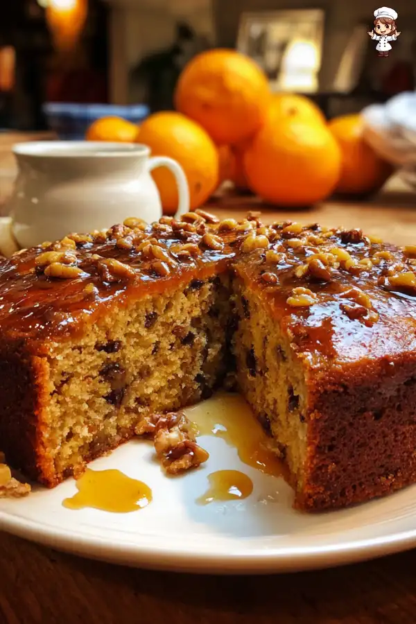 Date Walnut Cake with Orange Blossom Syrup Recipe