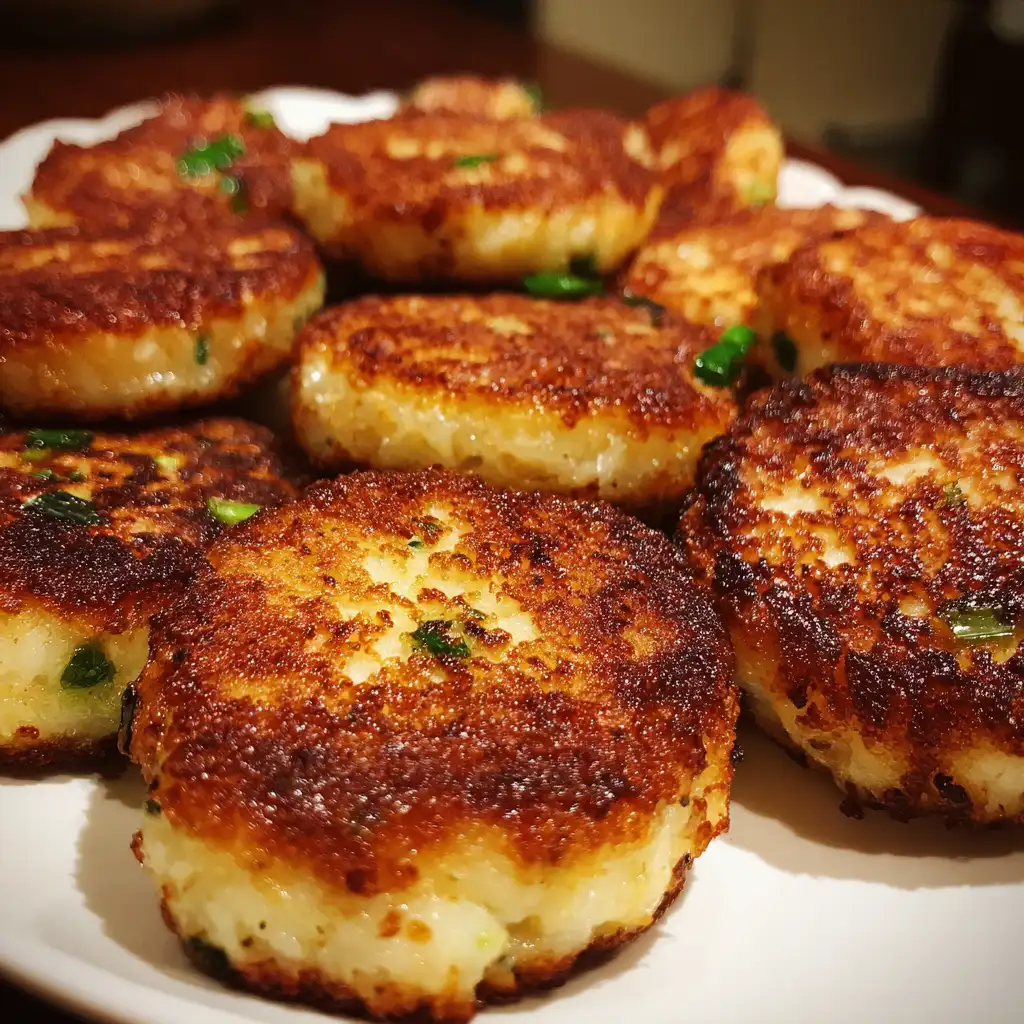 Fried mashed potato patties recipe