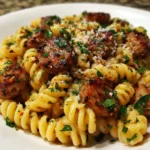 Garlic butter sausage pasta recipe