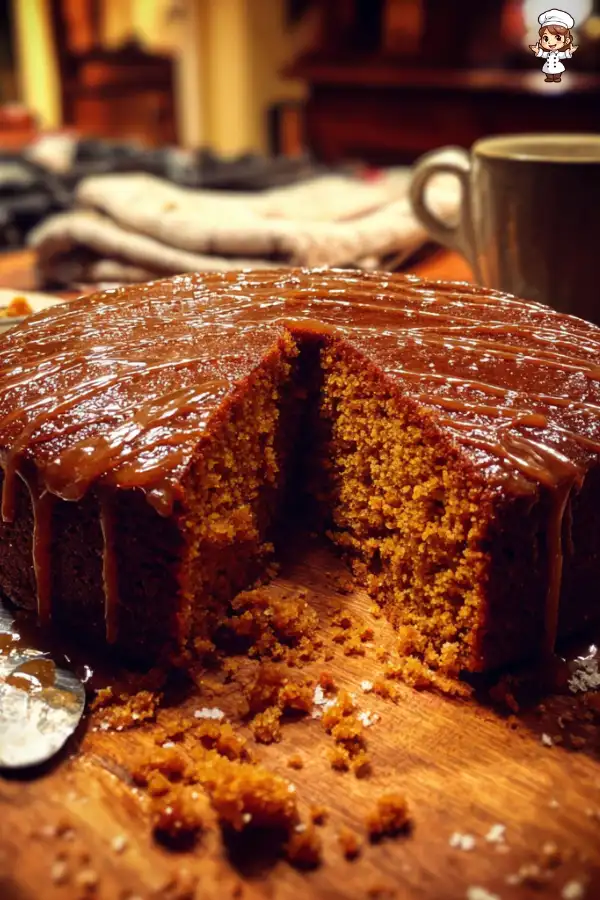 Gingerbread Cake with Molasses Glaze