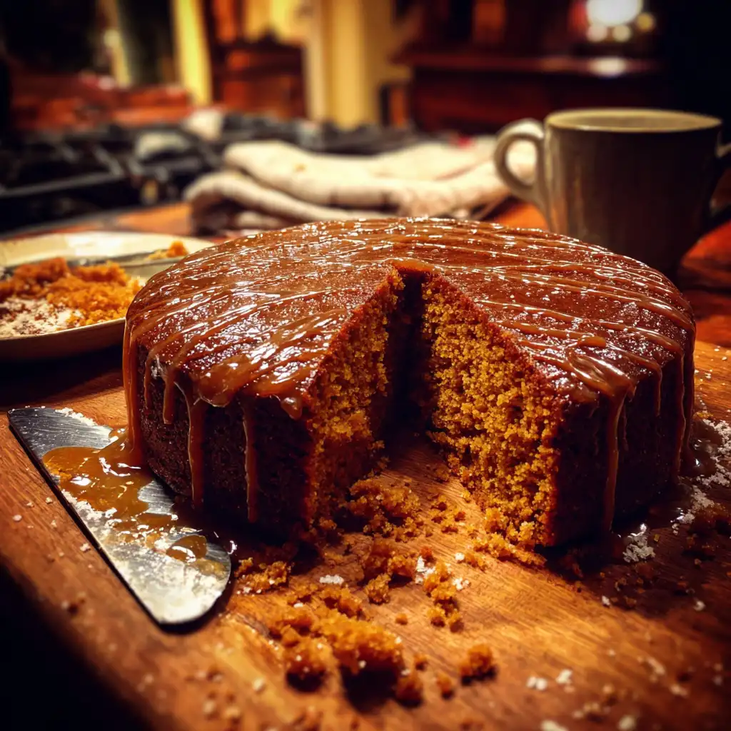 Gingerbread Cake with Molasses Glaze