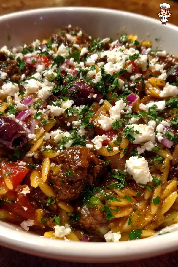 Greek Beef Orzo Pasta Recipe