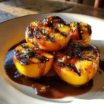 Grilled Peaches with Bourbon Caramel