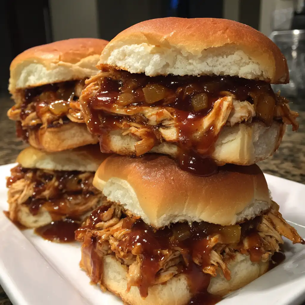 Hawaiian chicken sandwiches in a crock pot are irresistible!