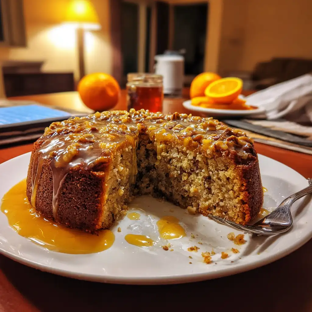 Honey-Glazed Date and Walnut Cake is a must-try delight!