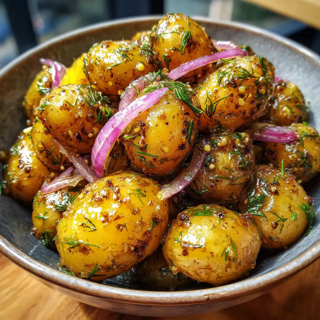 Honey mustard potato salad recipe that delights every bite!