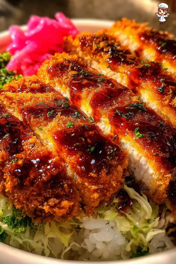 Japanese Katsu Bowls with Tonkatsu Sauce are irresistible!