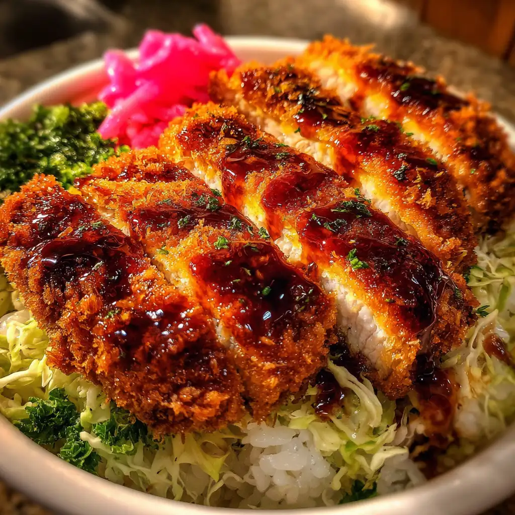 Japanese Katsu Bowls with Tonkatsu Sauce are irresistible!