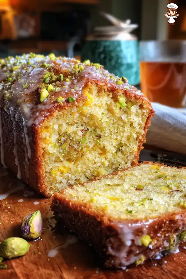 Lemon Almond Pistachio Tea Loaf