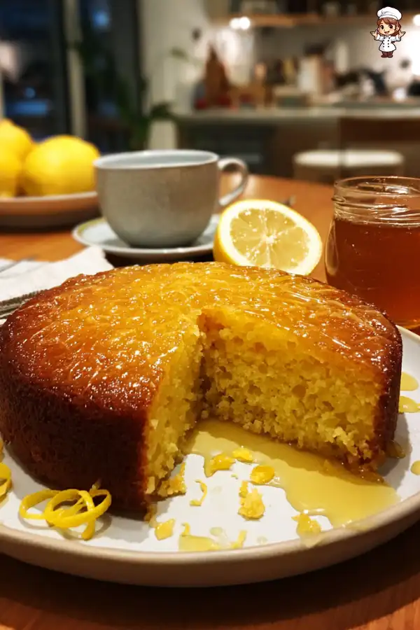 Lemon and Yogurt Semolina Cake with Honey Syrup