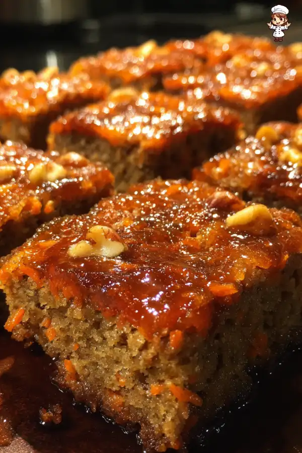 Maple Glazed Carrot Cake Bars