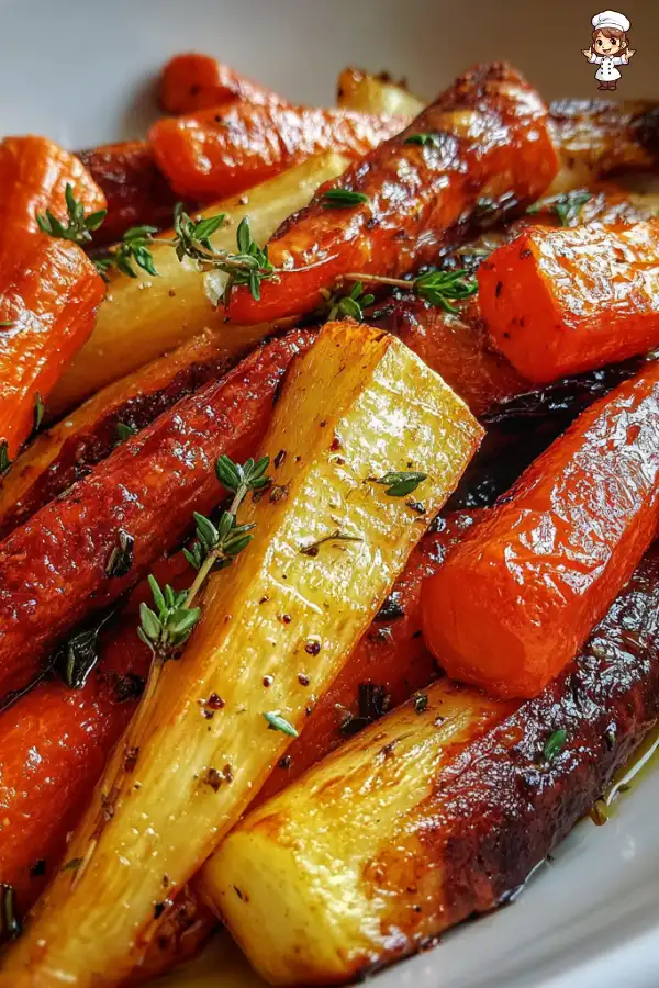 Maple Glazed Roasted Carrots and Parsnips are irresistible!