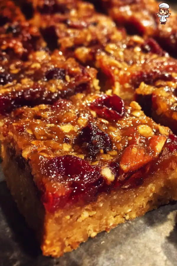 Maple Pecan and Cranberry Bars