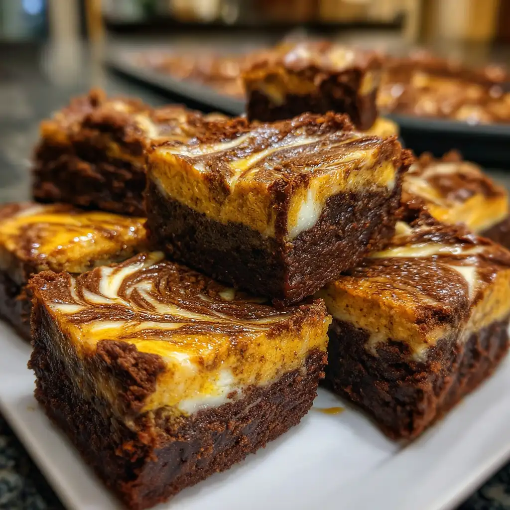 Maple Pumpkin Cheesecake Brownies