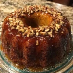Maple Walnut Cake with Brown Sugar Glaze