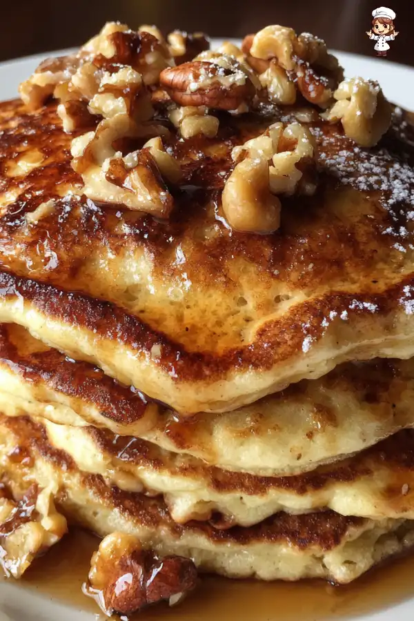 Maple Walnut Pancakes with Cinnamon Butter Recipe delights!