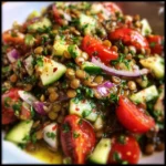 Mediterranean lentil salad recipe that delights your taste buds!