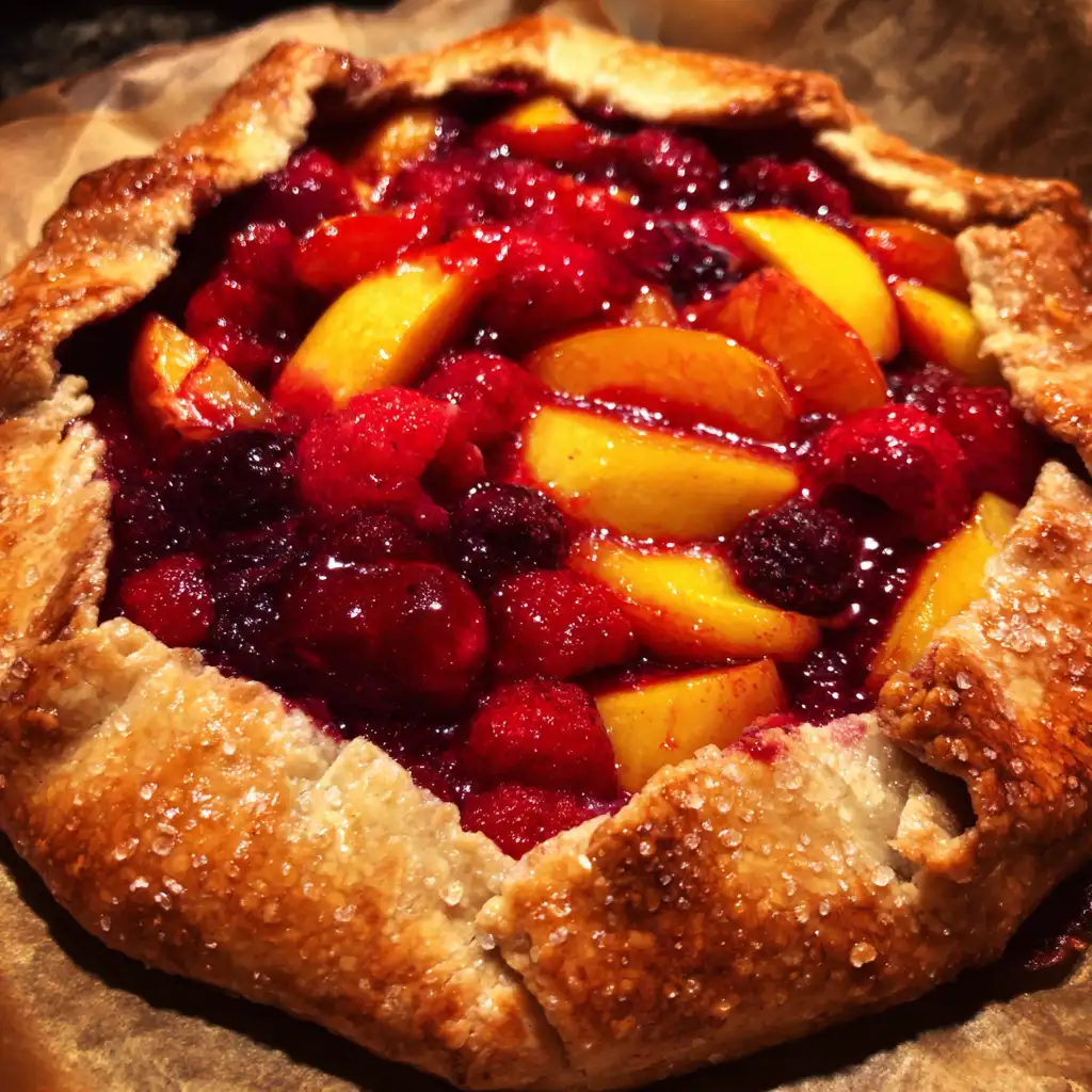 Mixed Berry Peach Galette Recipe