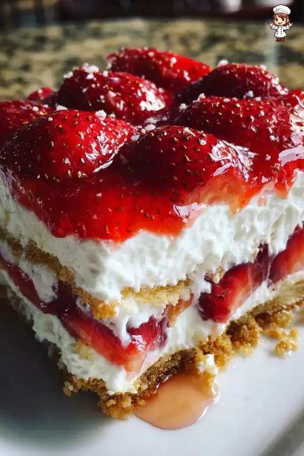 No bake strawberry lasagna recipe that everyone loves!