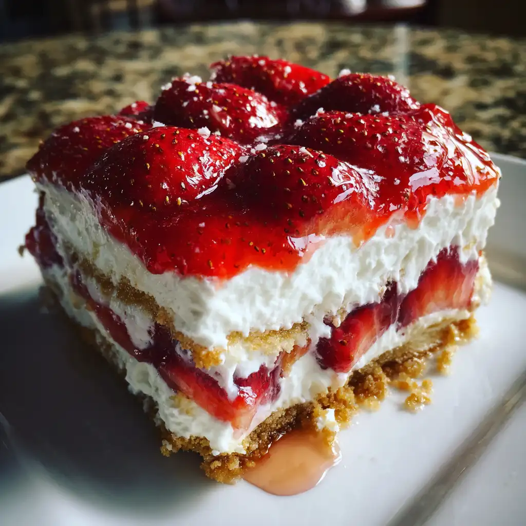 No bake strawberry lasagna recipe that everyone loves!