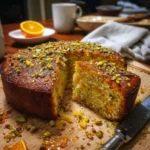 Orange Cardamom Pistachio Tea Cake
