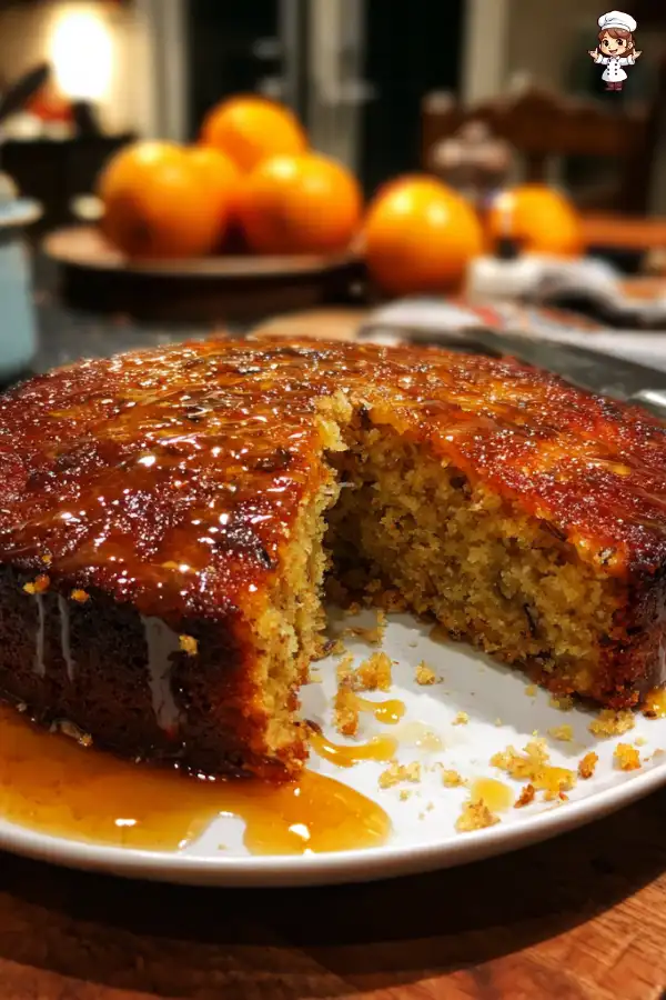 Orange & Cardamom Date Cake with Honey Drizzle
