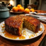 Orange & Cardamom Date Cake with Honey Drizzle