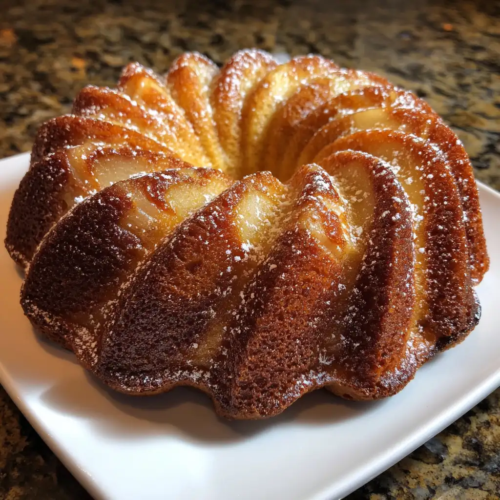 Pear Cardamom Bundt Cake