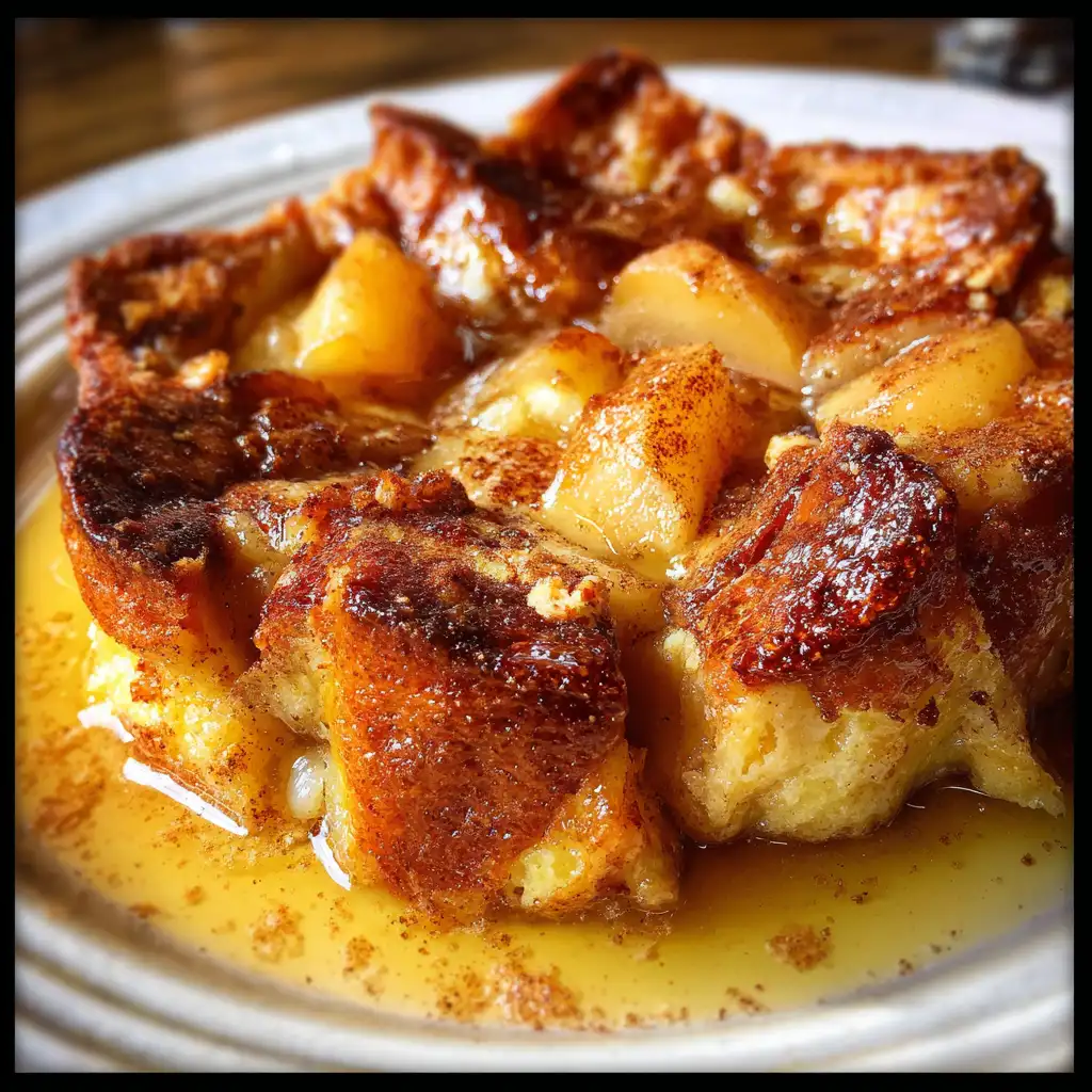 Pear Cinnamon Bread Pudding
