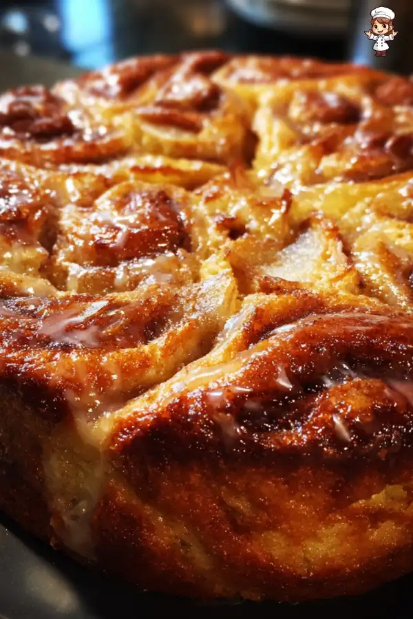 Pear Cinnamon Roll Cake