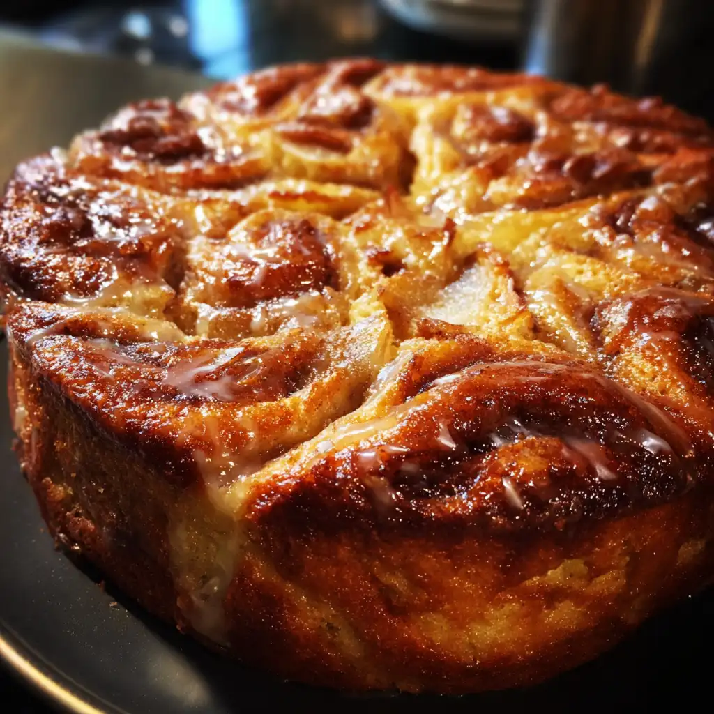 Pear Cinnamon Roll Cake