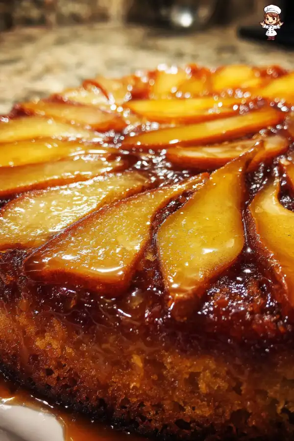 Pear Cinnamon Upside-Down Cake