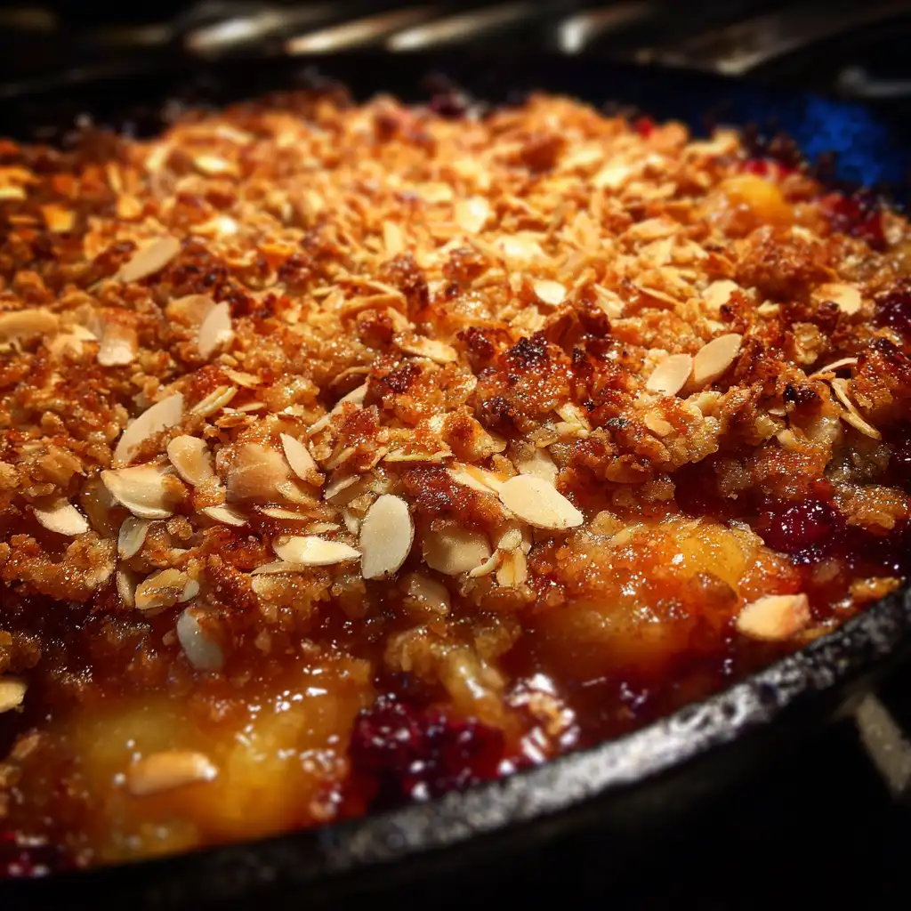 Pear Cranberry Crisp with Almond Topping
