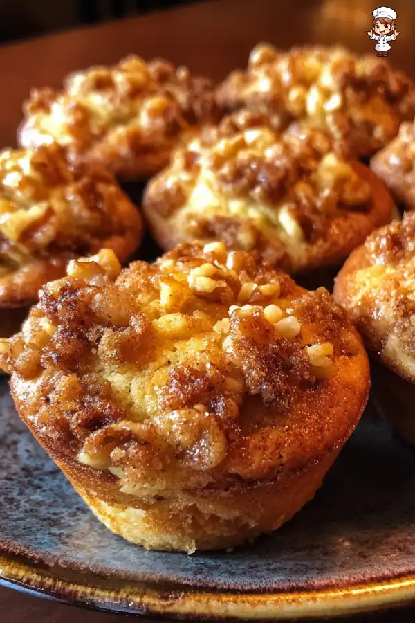 Pear Walnut Streusel Muffins