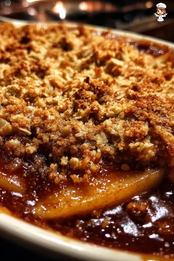 Pear and Gingerbread Crumble