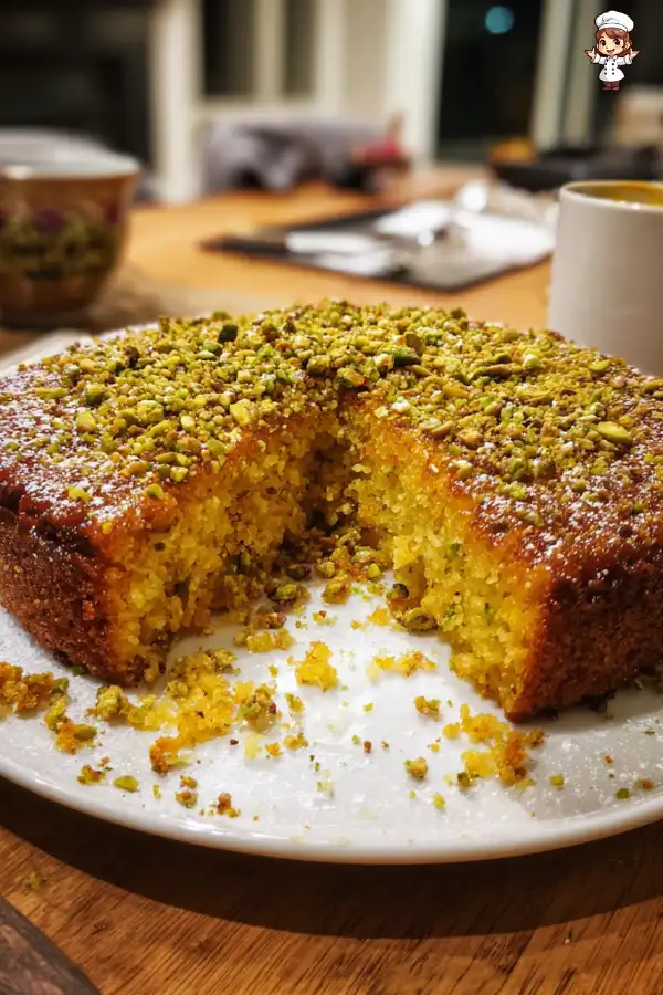 Persian Saffron Cake with Orange Zest and Pistachio delights!