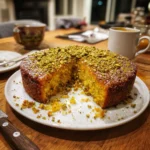 Persian Saffron Cake with Orange Zest and Pistachio delights!