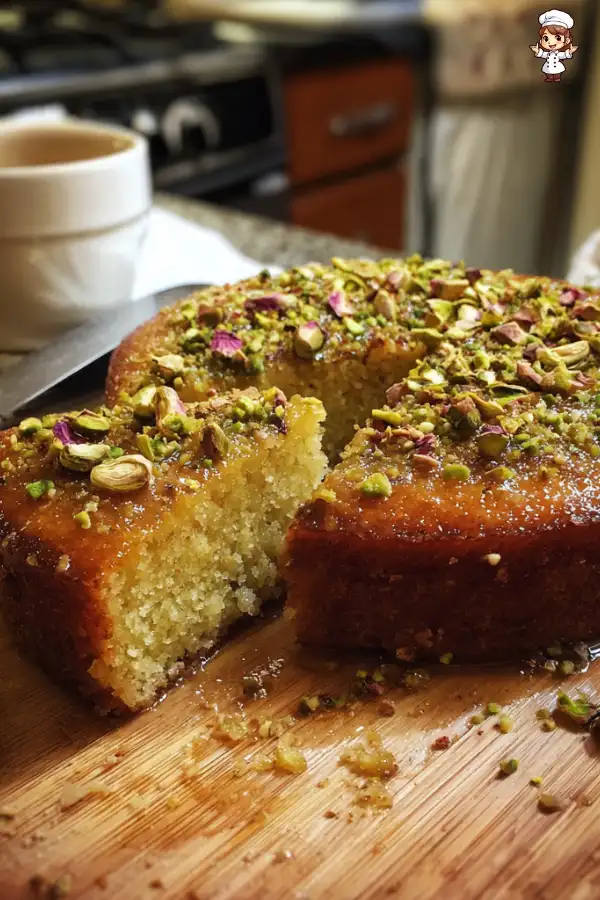 Pistachio and Rosewater Syrup Cake is a must-try delight!