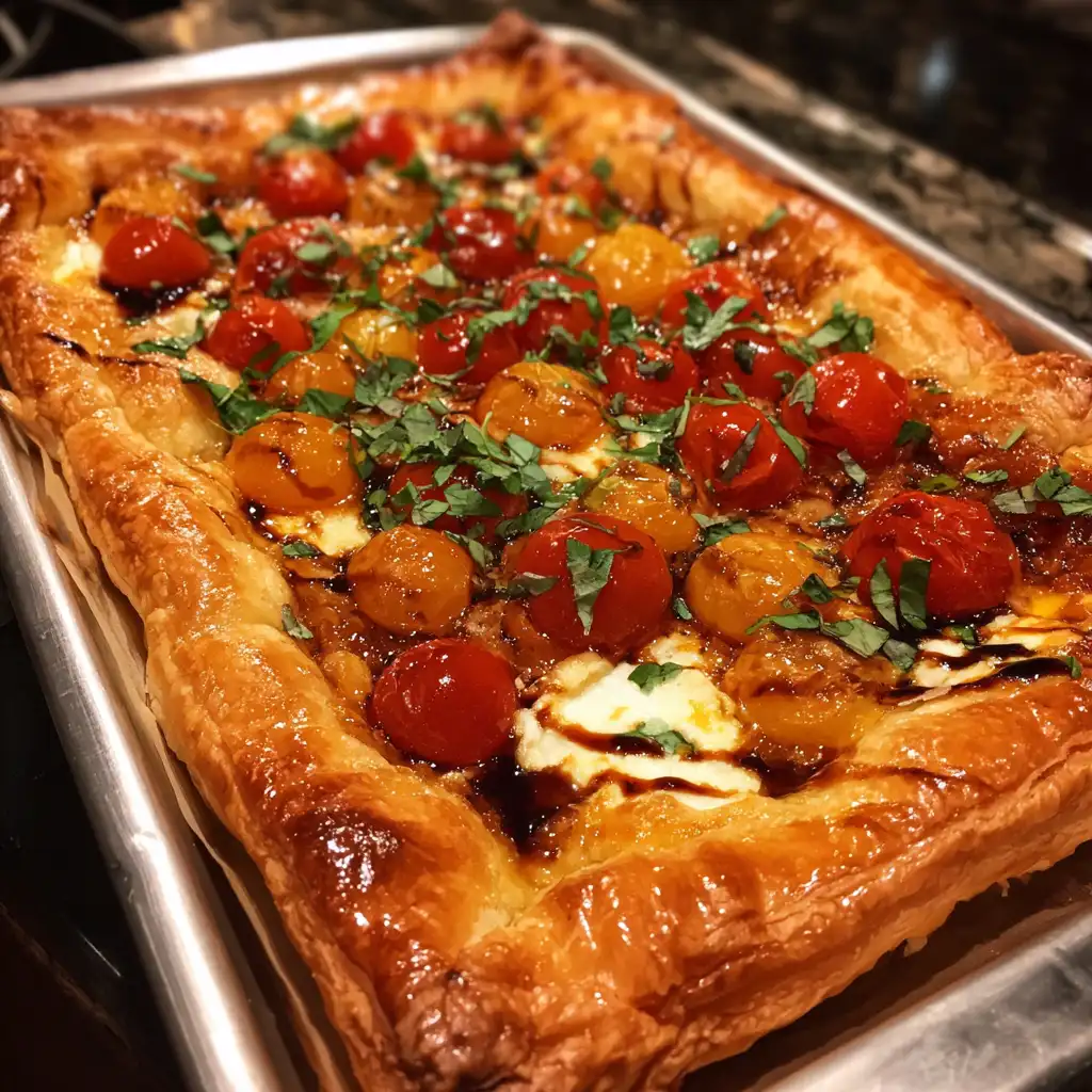 Puff pastry pizza recipe